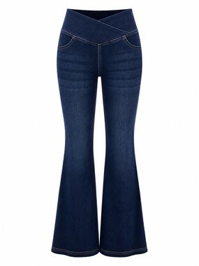 Halara Crossover Flare Jeggings Dark Wash Medium